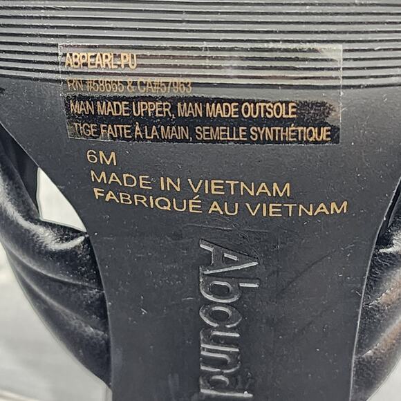 Abound Pearl Sandals Criss Cross Straps Square Toe Size 6 Black - Picture 10 of 12